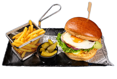 Хрупкав пилешки бургер / Crispy chicken burger Хрупкав пилешки бургер / Crispy chicken burger